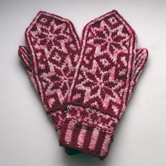 Snowflower Mittens Free Knitting Pattern - Infinite Twist
