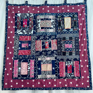 Wall Quilt with Vintage Embroidery