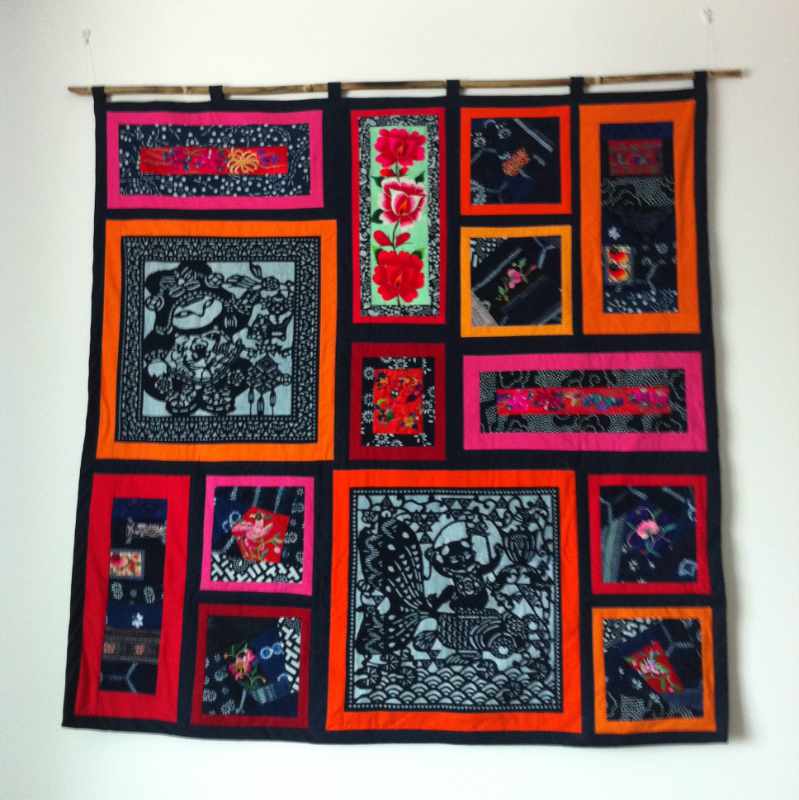 Wall Quilt with Embroidery from Yunnan