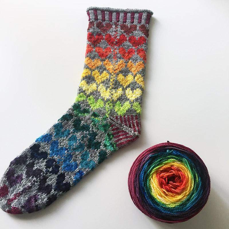 Love Still Wins House Socks Free Knitting Pattern - Infinite Twist
