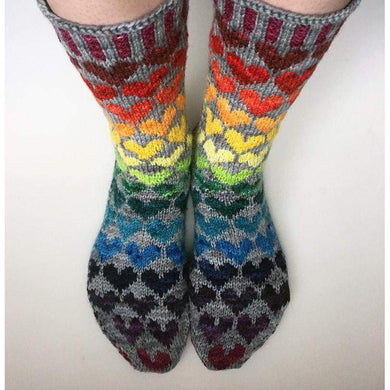 Love Still Wins House Socks Free Knitting Pattern - Infinite Twist