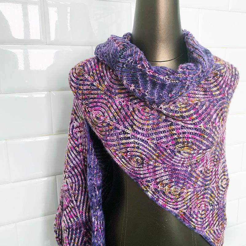 Myriad Brioche Shawl Knitting Pattern - Infinite Twist