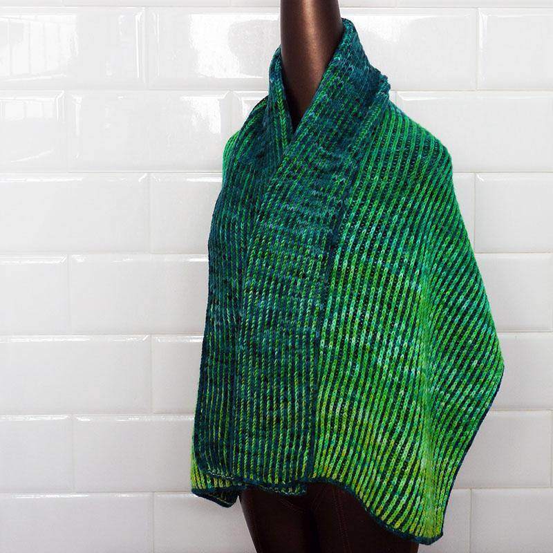 Rothko Brioche Wrap Knitting Pattern - Infinite Twist